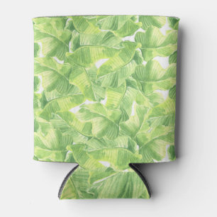 Rafraîchisseur Pour Canette Feuilles exotiques : Aquarelle transparente
