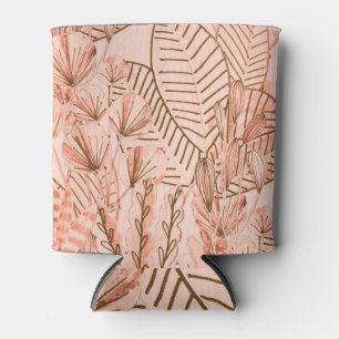 Rafraîchisseur Pour Canette Feuilles tropicaux : Motif créatif à main.