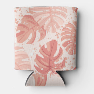 Rafraîchisseur Pour Canette Feuilles tropicaux : motif vintage à main.