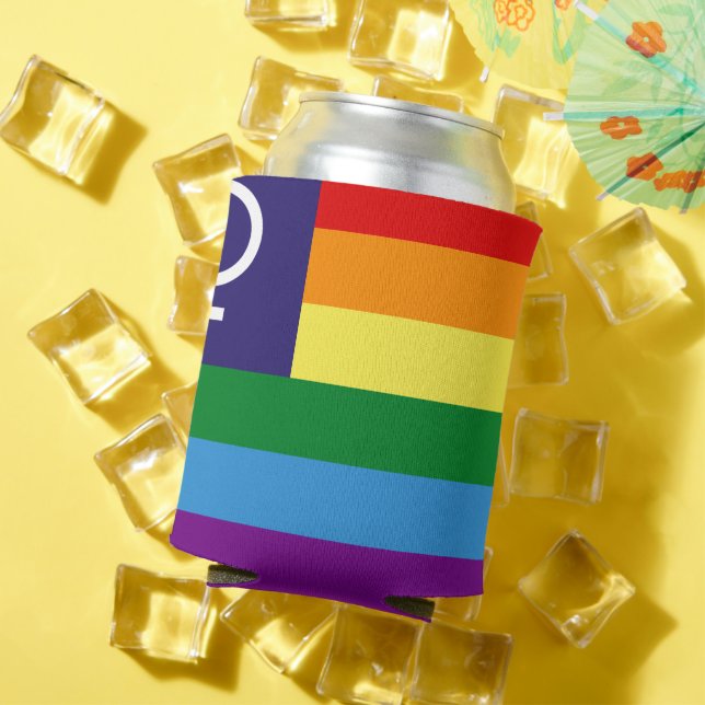 Rafraîchisseur Pour Canette Fierté arc-en-ciel double Vénus lesbienne (Été in situ)