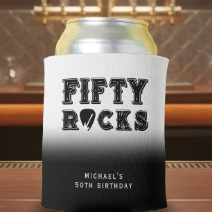 Rafraîchisseur Pour Canette Fifty Rocks Médaille de guitare Fête d'anniversair