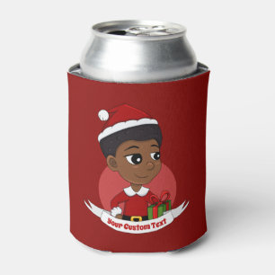 Rafraîchisseur Pour Canette Fille de Noël avec un dessin animé afro