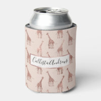 Fille moderne Rose Or Blush Giraffes rose
