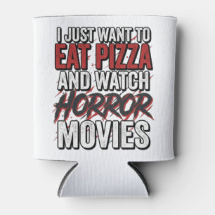 Rafraîchisseur Pour Canette Films d'horreur de pizza Typographie vintage Hallo