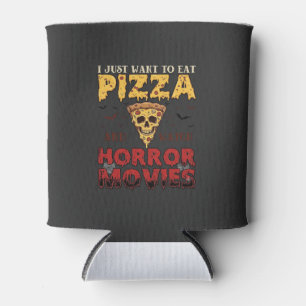 Rafraîchisseur Pour Canette Films d'horreur Pizza Halloween Crâne Chauves-sour