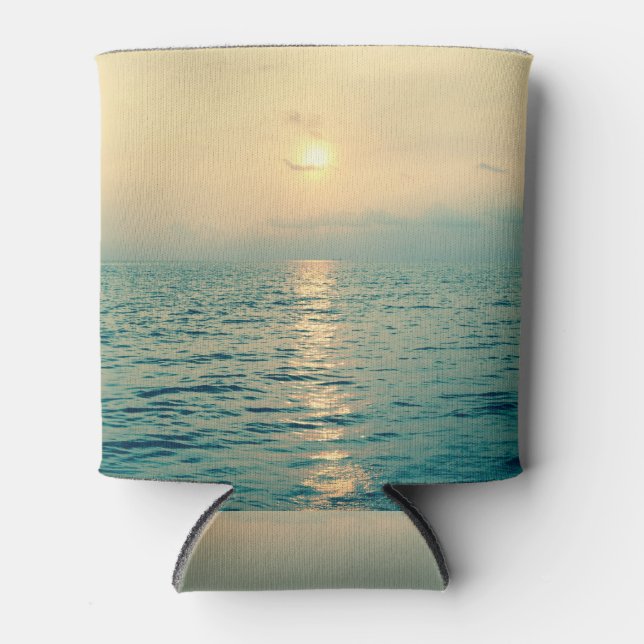 Rafraîchisseur Pour Canette Filtre Vintage Tropical Beach Sunrise (Devant)