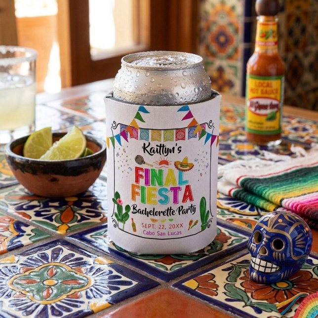 Rafraîchisseur Pour Canette Final Fiesta Mexicana Bachelorette Party Favor (Créateur téléchargé)