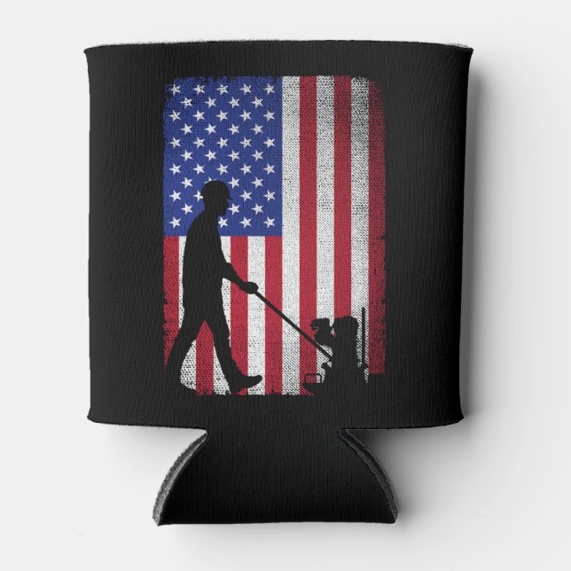 Rafraîchisseur Pour Canette Finisseur en béton américain Drapeau patriotique (Devant)