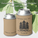 Rafraîchisseur Pour Canette Fir Brown personnalisé fin de semaine de baccalaur<br><div class="desc">Fir Brown personnalisées Bachelor Week-end Can Cooler Personnalisé Can Coolers sont les gardiens parfaits pour vos amis de se souvenir de votre journée spéciale. Bravo à une fête de célibataire amusante et mémorable ! Ajoutez votre libellé personnalisé à cette conception à l'aide des cases "Modifier ce modèle de conception" situées...</div>