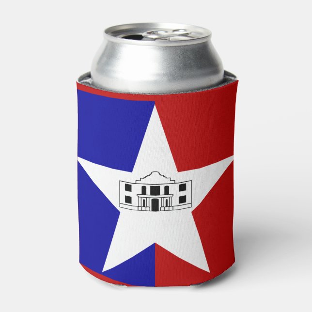 Rafraîchisseur Pour Canette Flag of San Antonio, Texas Can Cooler (Can devant)
