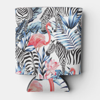 Rafraîchisseur Pour Canette Flair tropical : Flamant rose Zebra Paradise