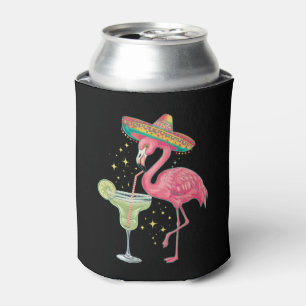Rafraîchisseur Pour Canette Flamant rose Boire Margarita Funny Poncho mexicain