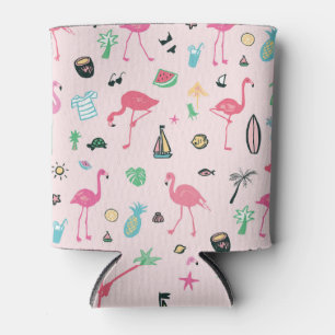 Rafraîchisseur Pour Canette Flamant rose été : Vibrant Motif d'oiseaux