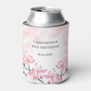 Rafraîchisseur Pour Canette Fleur de cerisier moderne Pink Splash Anniversaire