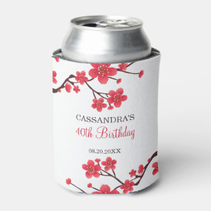Rafraîchisseur Pour Canette Fleur de cerisier rouge floral Sakura Anniversaire