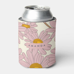 Rafraîchisseur Pour Canette Fleur de Daisy Rose Douce Personnalisée