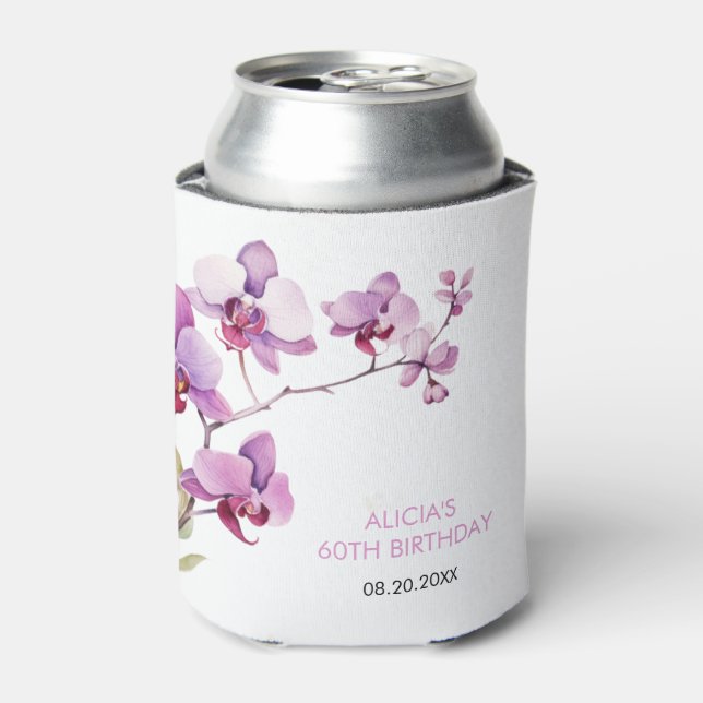 Rafraîchisseur Pour Canette Fleur de naissance d'orchidée violette (Can devant)