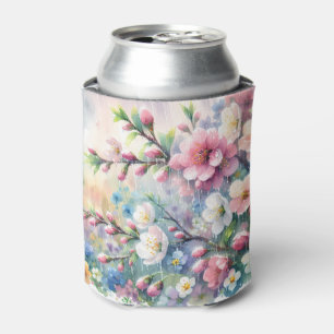 Rafraîchisseur Pour Canette Fleur d'eau de pluie printanière aquarelle Cottage