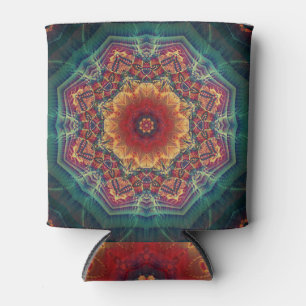 Rafraîchisseur Pour Canette Fleur kaléidoscope multicolore, motif continu