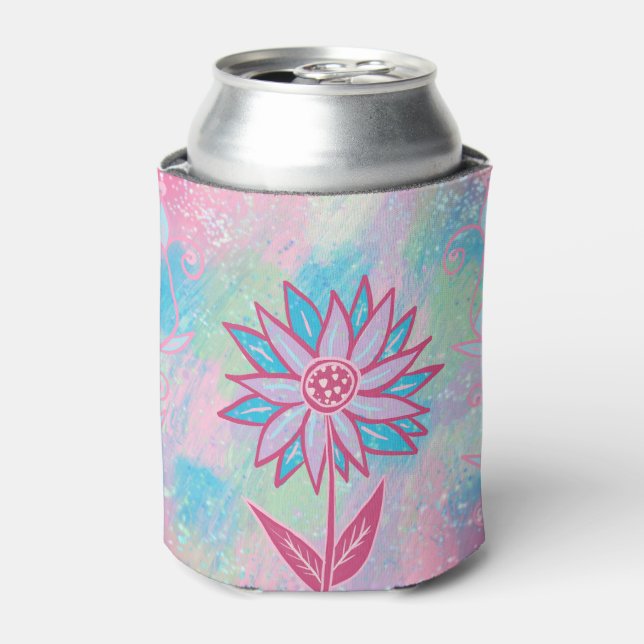 Rafraîchisseur Pour Canette Fleur Pastel à main mignonne (Can devant)