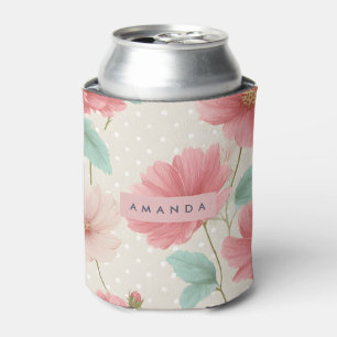 Rafraîchisseur Pour Canette Fleur Rose Élégante Pastel Personnalisée