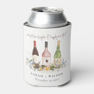 Rafraîchisseur Pour Canette Fleur sauvage Cheers to Love Wine Bottts Mariage