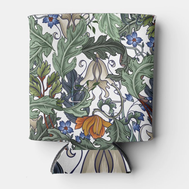 Rafraîchisseur Pour Canette Fleurs, art déco, moderne, sans soudure. (Devant)