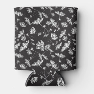 Rafraîchisseur Pour Canette Fleurs cosmos blanches : motif isolé.