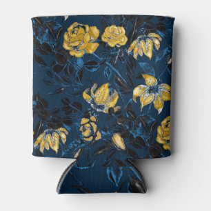 Rafraîchisseur Pour Canette Fleurs d'aquarelle Feuilles : Motif Vintage