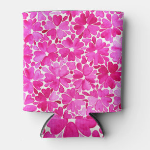 Rafraîchisseur Pour Canette Fleurs d'aquarelle rose délicates
