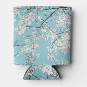 Rafraîchisseur Pour Canette Fleurs de cerisiers : tendance florale turquoise
