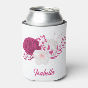 Rafraîchisseur Pour Canette fleurs de fuchsia mariage botanique