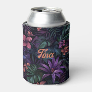 Rafraîchisseur Pour Canette Fleurs de jungle foncée