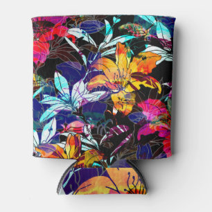 Rafraîchisseur Pour Canette Fleurs de la nature Feuille Aquarelle Arrière - pl