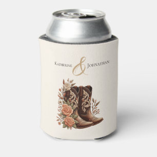 Rafraîchisseur Pour Canette Fleurs de l'Ouest du pays avec Bottes de Cowboy-