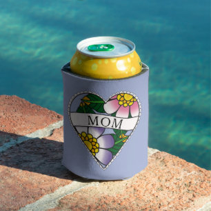 Rafraîchisseur Pour Canette Fleurs Dentelle Coeur Maman Tatouage