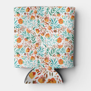 Rafraîchisseur Pour Canette Fleurs d'ornement : aquarelle fleurissent motif