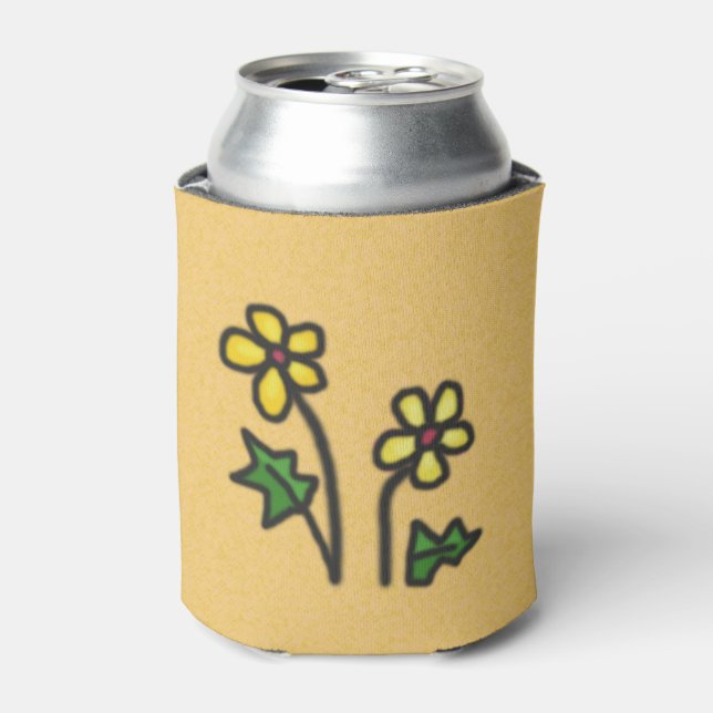 Rafraîchisseur Pour Canette Fleurs douces Jaune (Can devant)