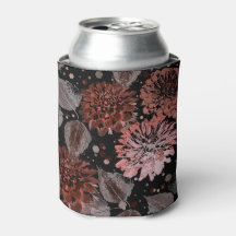 Fleurs en terre cuite avec feuilles gris sur un no