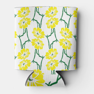 Rafraîchisseur Pour Canette Fleurs Jaunes : Motif sans couture illustré