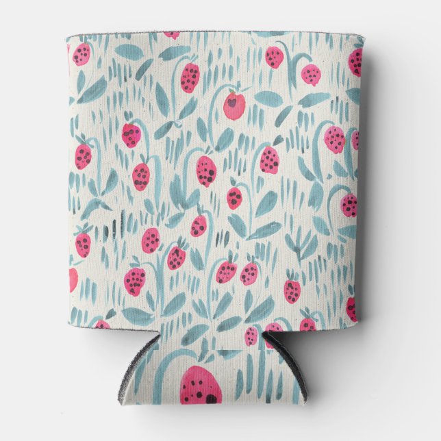 Rafraîchisseur Pour Canette Fleurs minuscules : Aquarelle transparente (Devant)