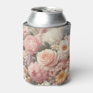 Rafraîchisseur Pour Canette Fleurs Pastel Shabby Chic Rose Floral