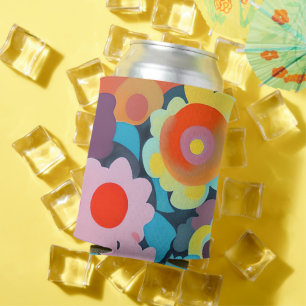 Rafraîchisseur Pour Canette Fleurs rétro mod