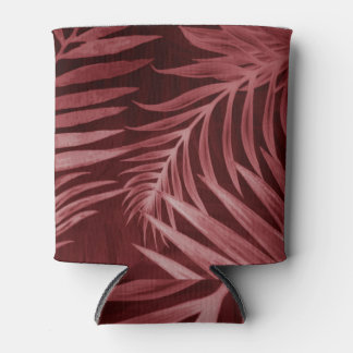 Rafraîchisseur Pour Canette Fleurs roses Abstraites, cadre floral noir.