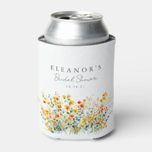 Rafraîchisseur Pour Canette Fleurs sauvages de prairie jaunes et orange Shower