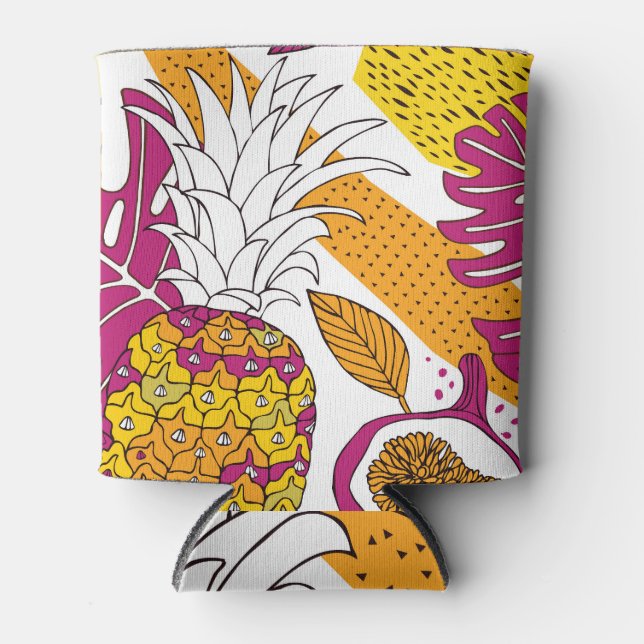 Rafraîchisseur Pour Canette Fleurs tropicales Fruits : Impression Exotique (Devant)