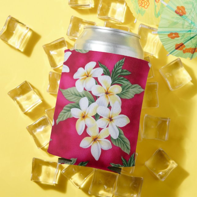 Rafraîchisseur Pour Canette Fleurs tropicales rouges Can Cooler (Été in situ)