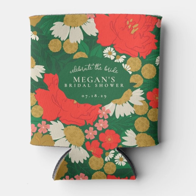 Rafraîchisseur Pour Canette Floral Bouquet Bridal Shower (Devant)