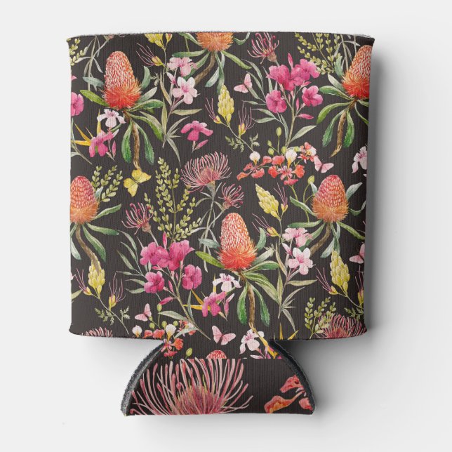 Rafraîchisseur Pour Canette Flore australienne : fusion d'aquarelle tropicale (Devant)