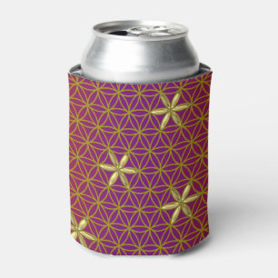 Rafraîchisseur Pour Canette Flower Of Life - timbre sans couture motif - or ro